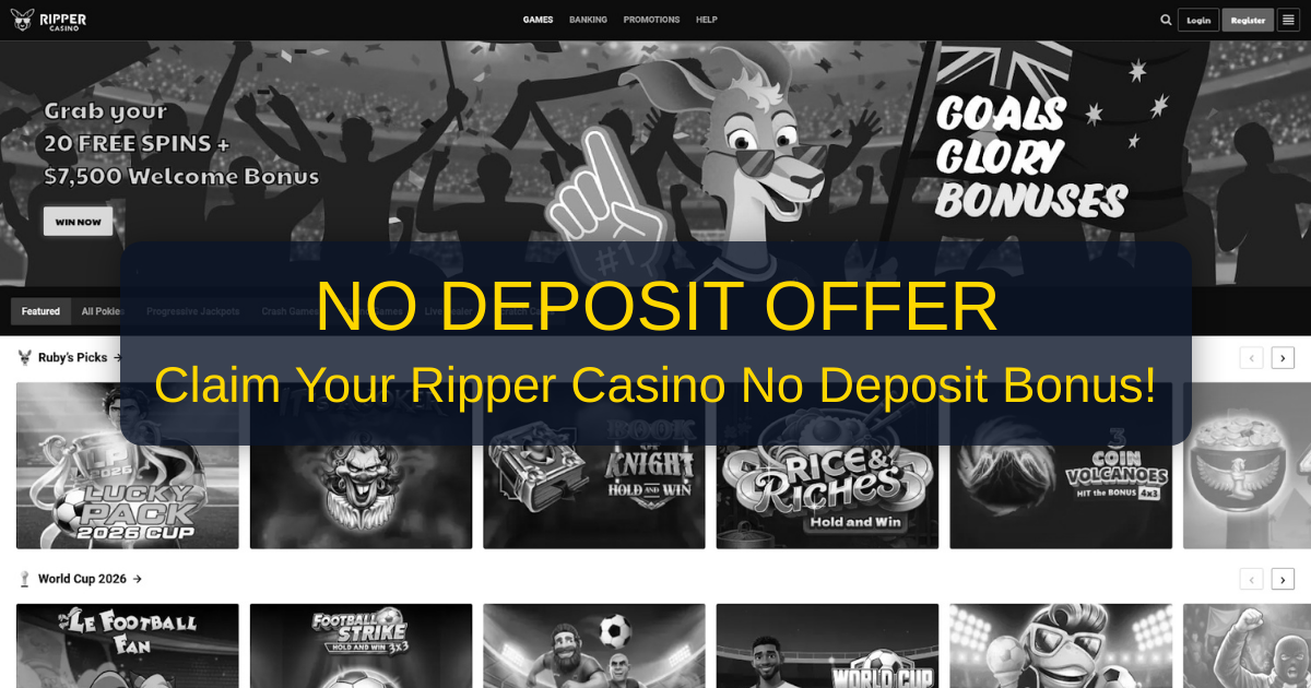Ripper Casino Bonus Code - No Deposit 2026 United States | Verified